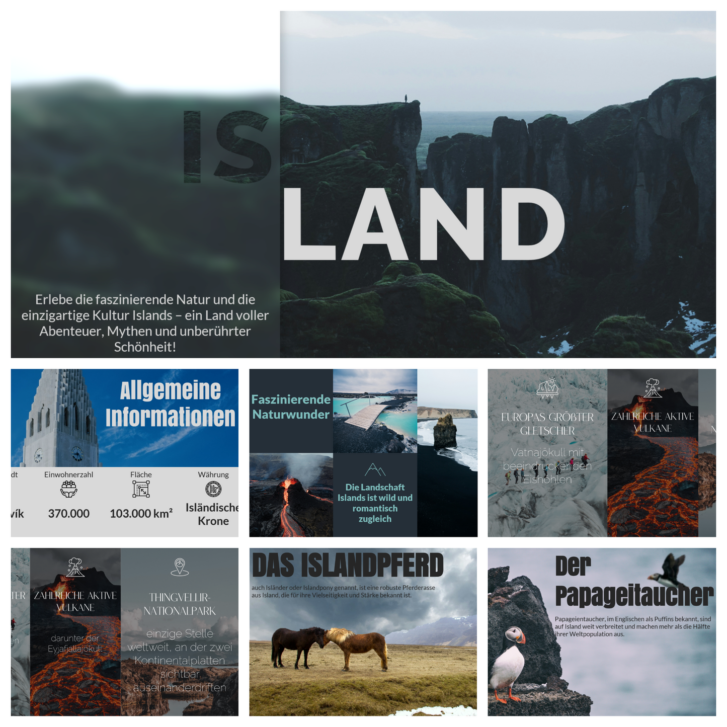 Island PowerPoint Vorlage Animiert